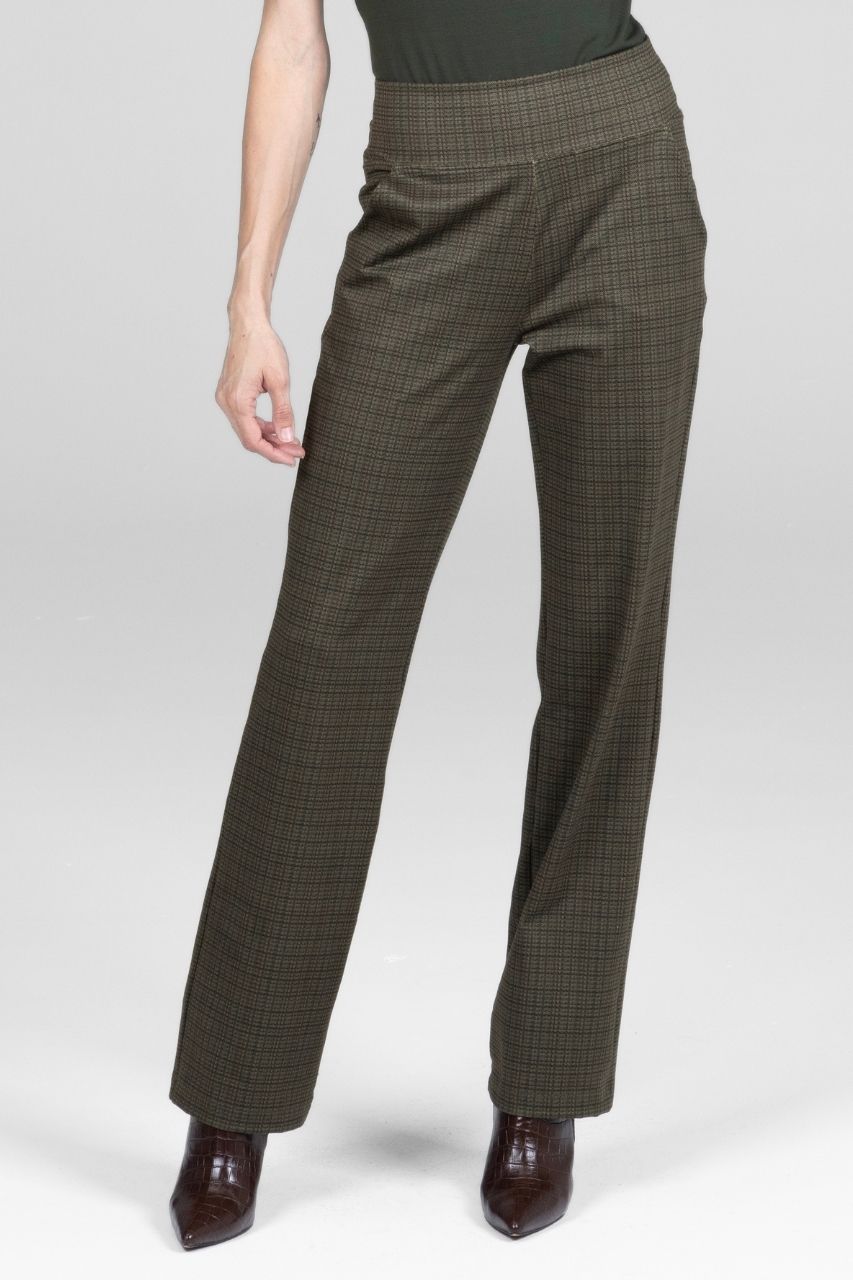 KiraGrace NINA STRAIGHT LEG PANT: LODEN TATTERSALL