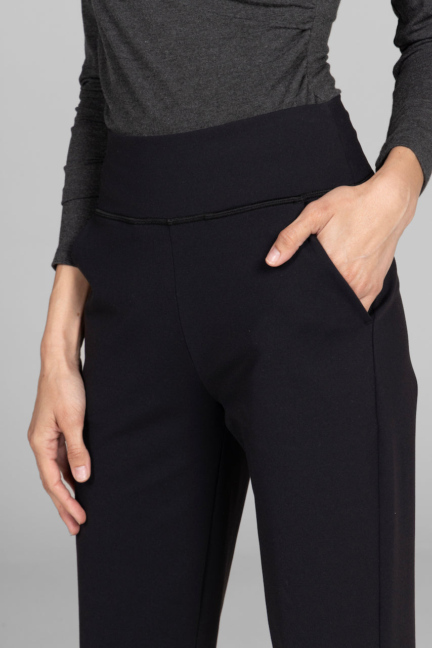 KiraGrace NINA STRAIGHT LEG PANT: BLACK