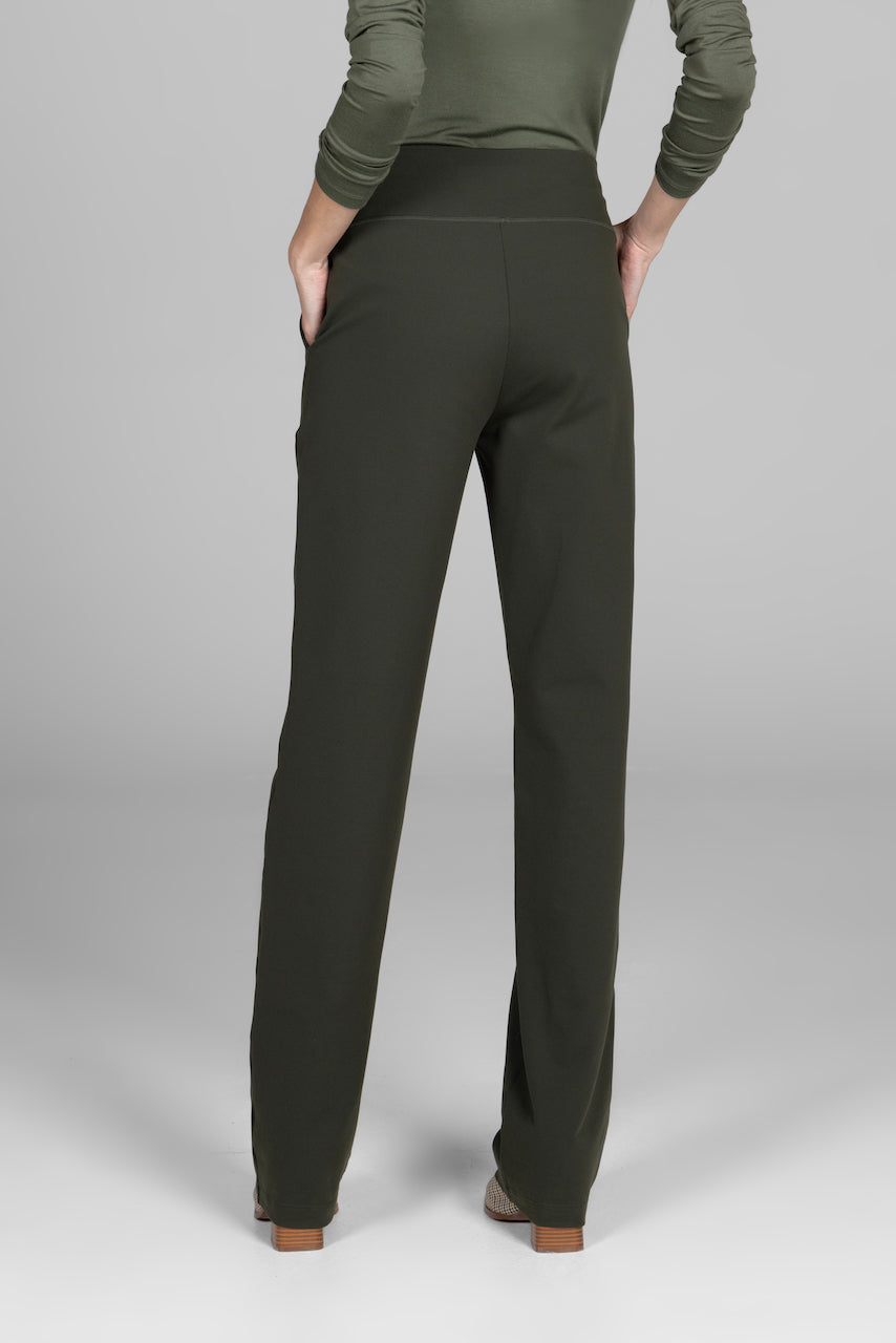 KiraGrace NINA STRAIGHT LEG PANT: LODEN GREEN