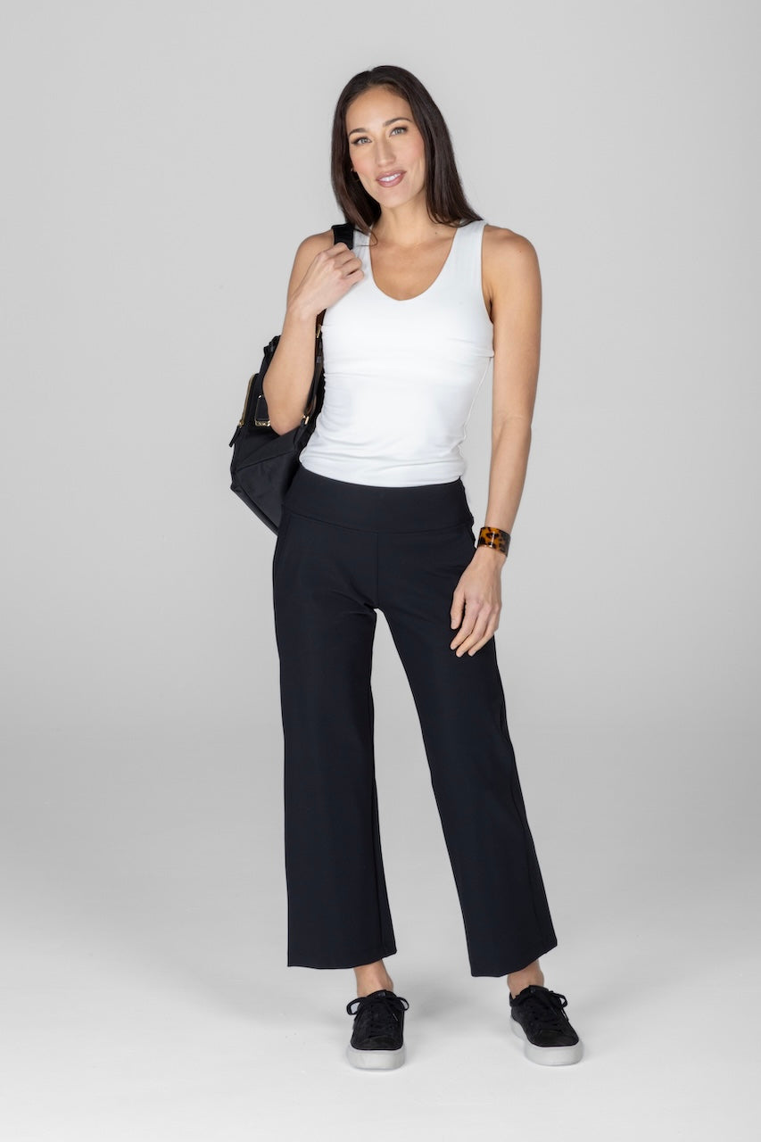 KiraGrace TRAVELER ANKLE PANT: BLACK TRAVELFLEX