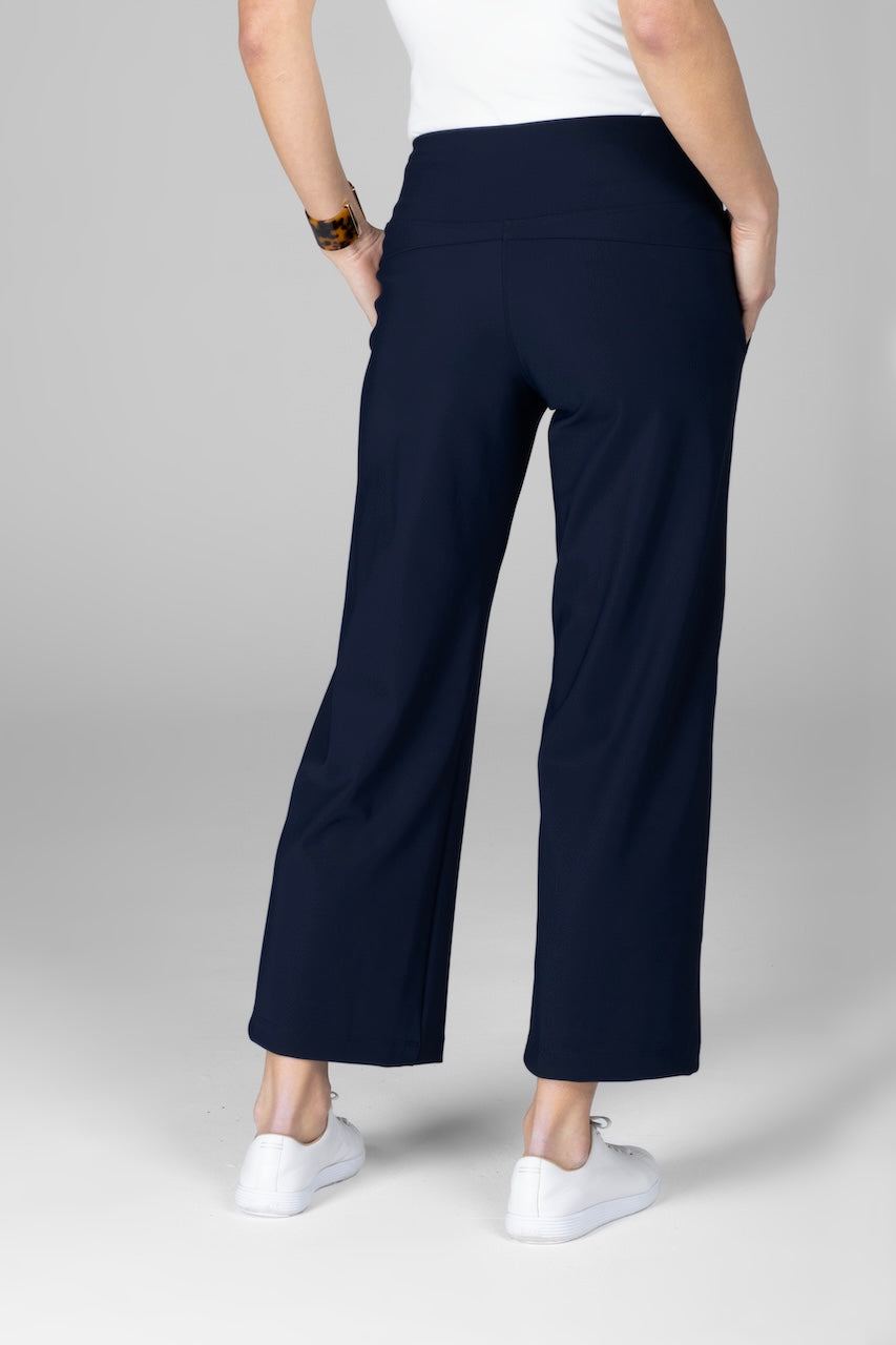 KiraGrace TRAVELER ANKLE PANT: MARINE NAVY