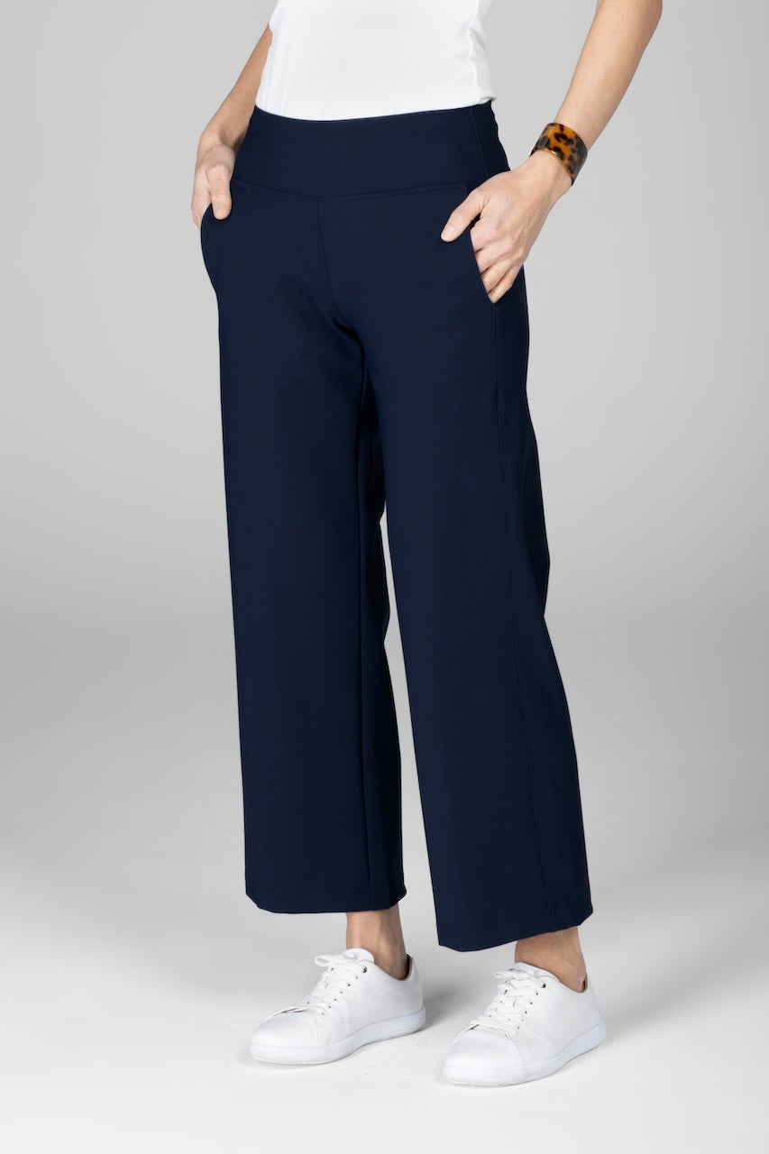 KiraGrace TRAVELER ANKLE PANT: MARINE NAVY