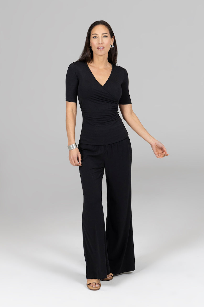 KiraGrace PORTOFINO TRAVEL PANT: BLACK