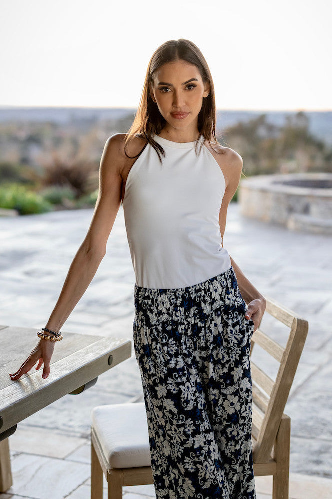 KiraGrace GRACE YOGA HALTER: WHITE