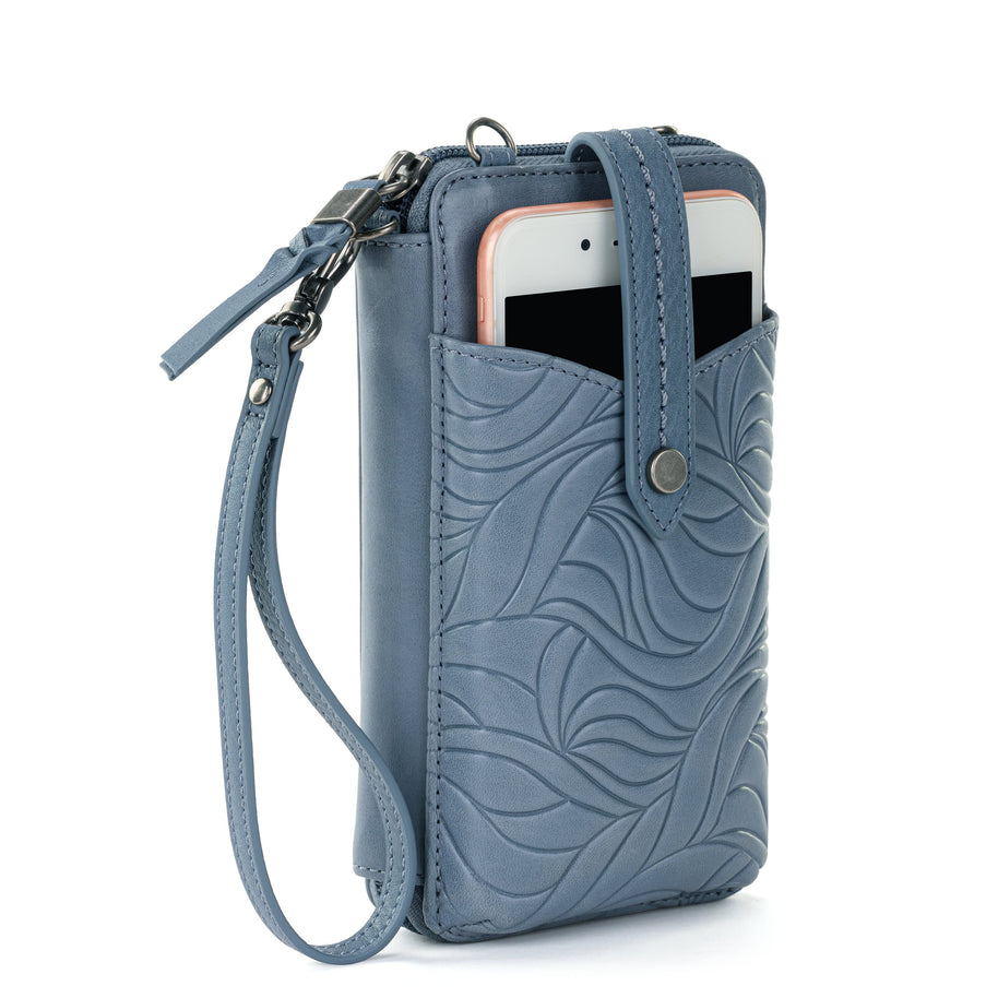Silverlake Smartphone Wallet - Leather - Maritime Wave Embossed