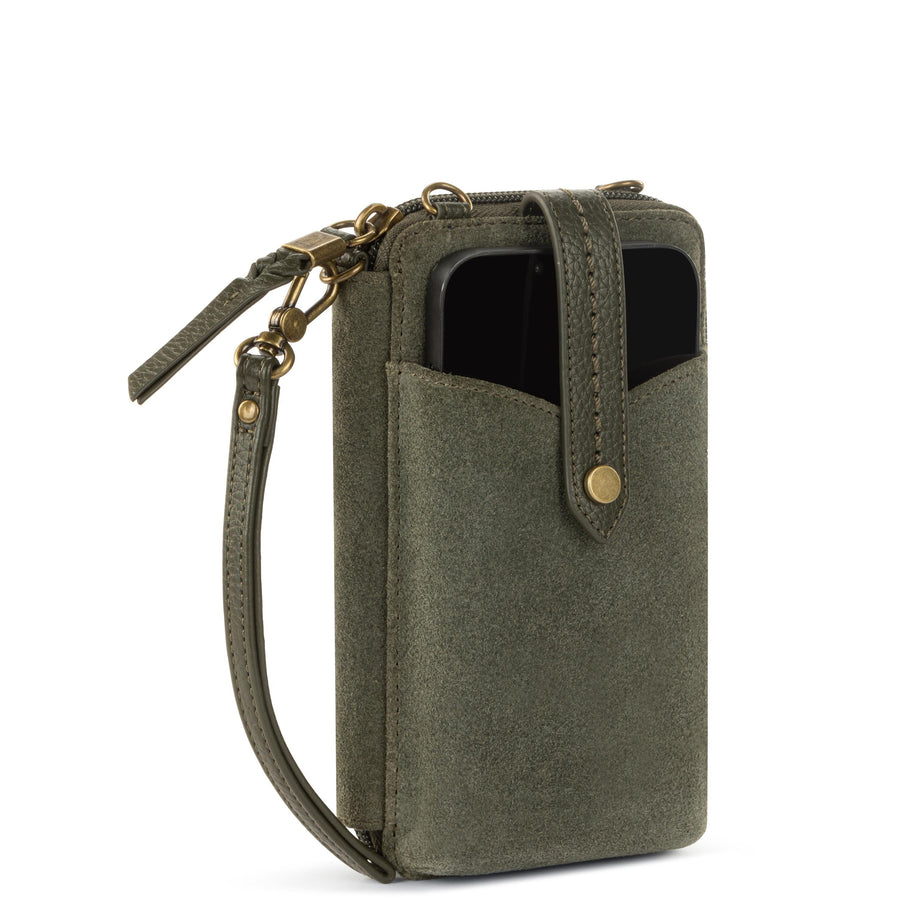 The Sak Silverlake Smartphone Wallet - Leather - Moss Suede