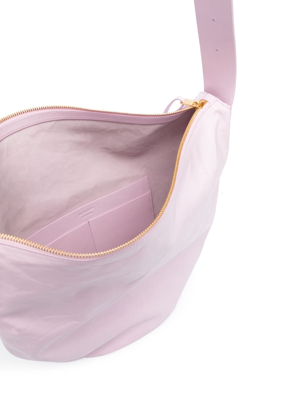 Jil Sander Medium Crinkled Leather Shoulder Bag