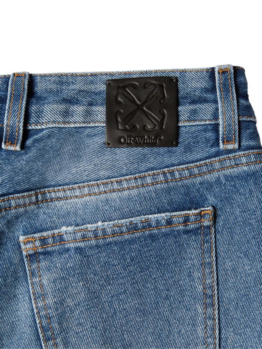 Off White Flared Jeans - Blue