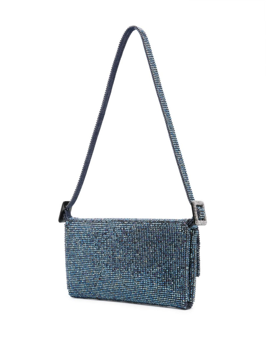 Benedetta Bruzziches Vitty La Mignon Rhinestone-embellished Denim Bag