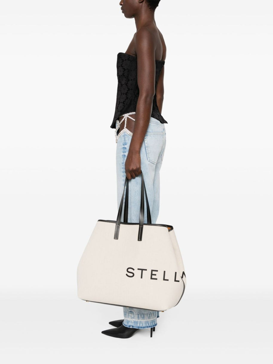 Stella McCartney Logo Canvas Tote Bag