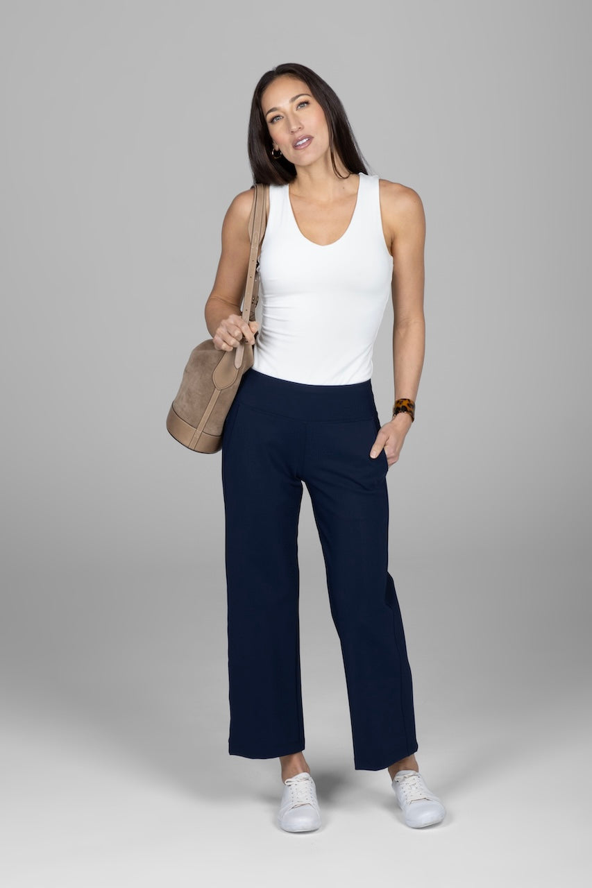 KiraGrace V-NECK TRAVEL TANK: IVORY