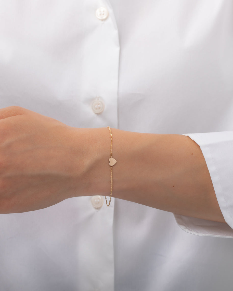 Zoe Lev 14k Gold Heart Bracelet