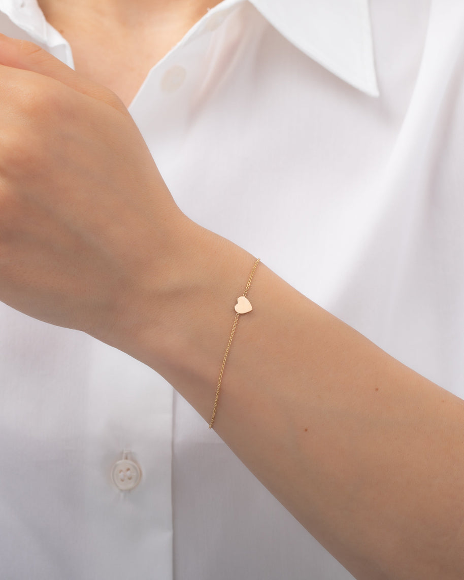 Zoe Lev 14k Gold Heart Bracelet