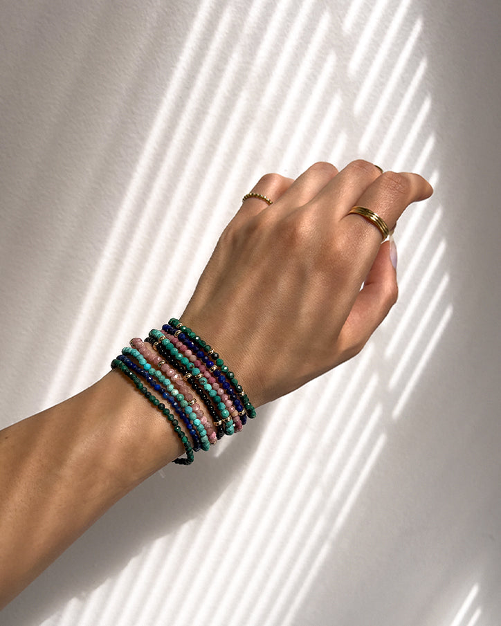 Zoe Lev 14K Gold Turquoise Segment Bead Bracelet