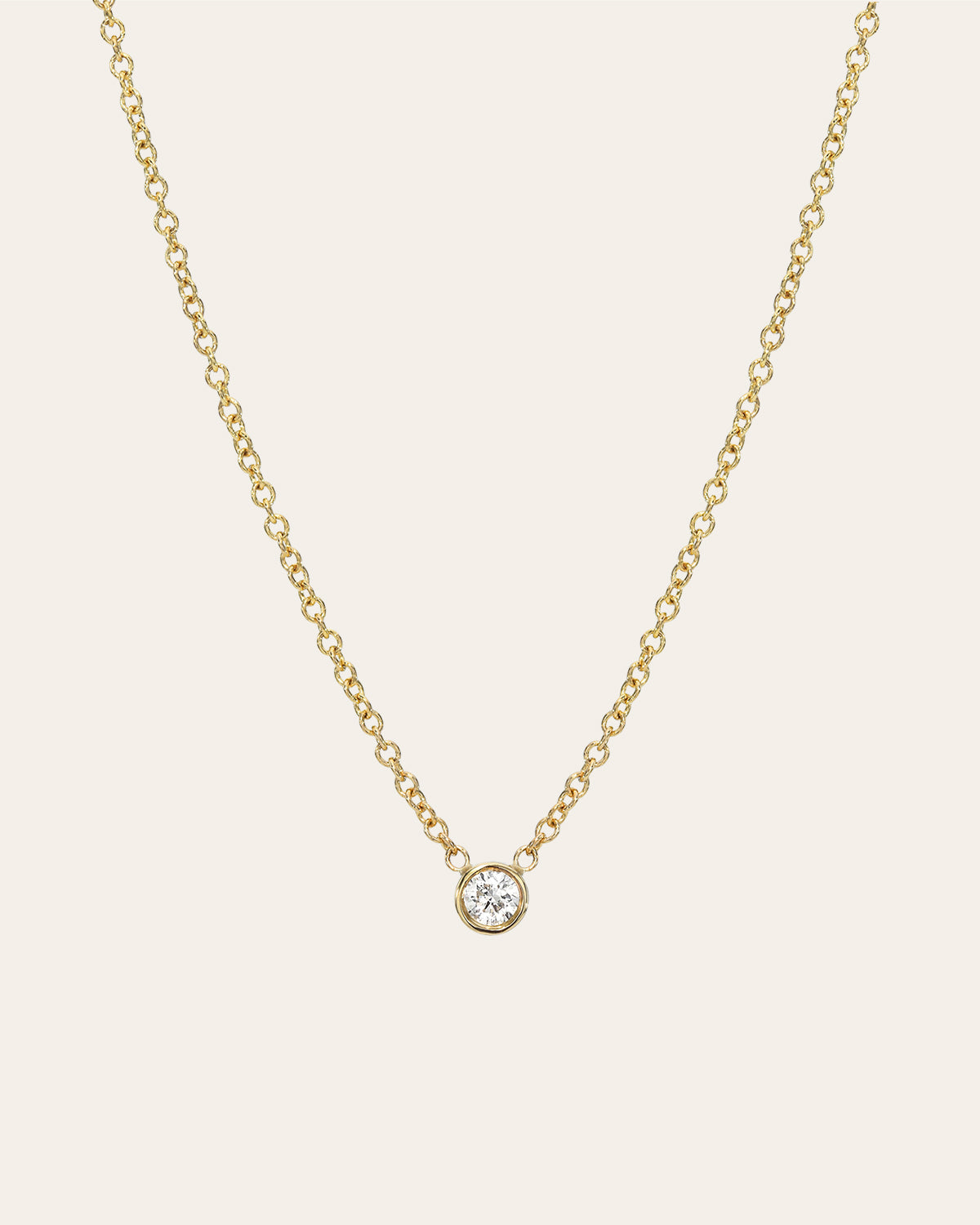 Zoe Lev Small Bezel Diamond Necklace