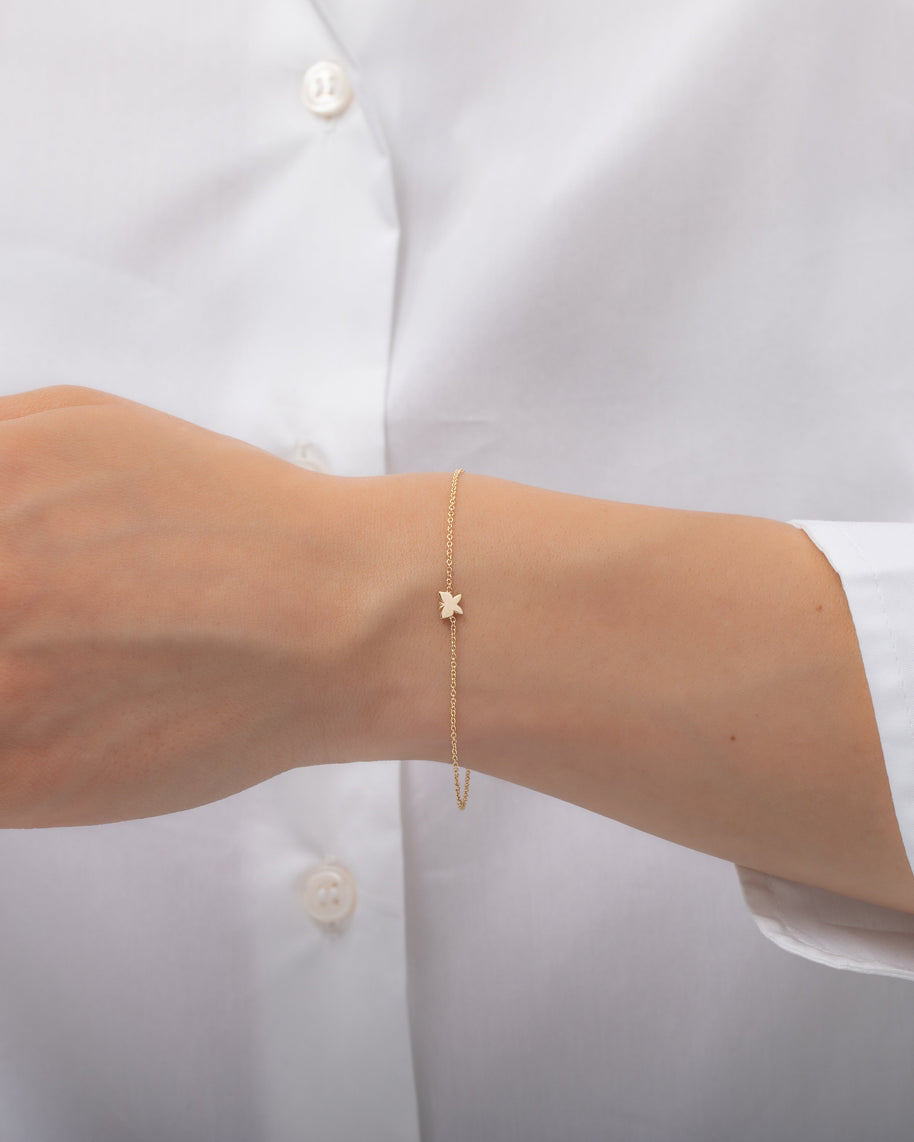 Zoe Lev 14k Gold Tiny Butterfly Bracelet