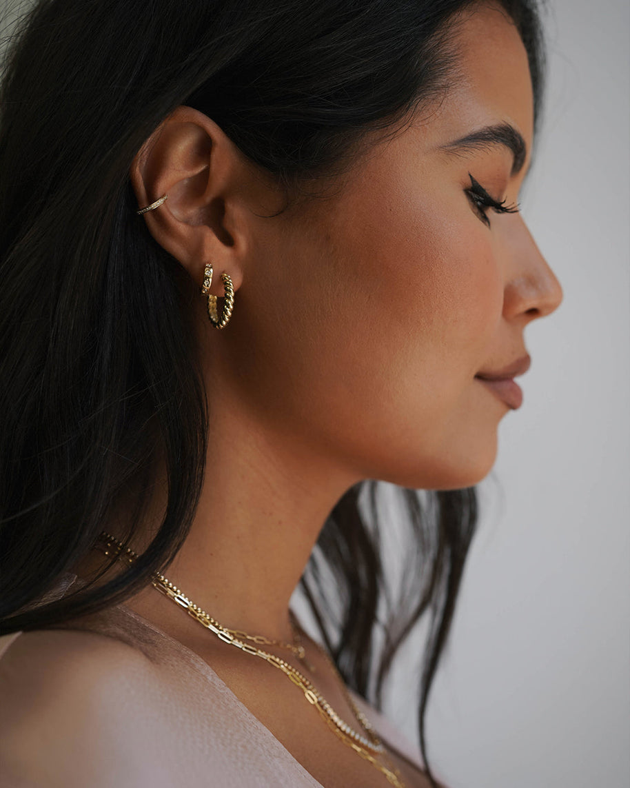 Zoe Lev Diamond Starburst Huggie Earrings