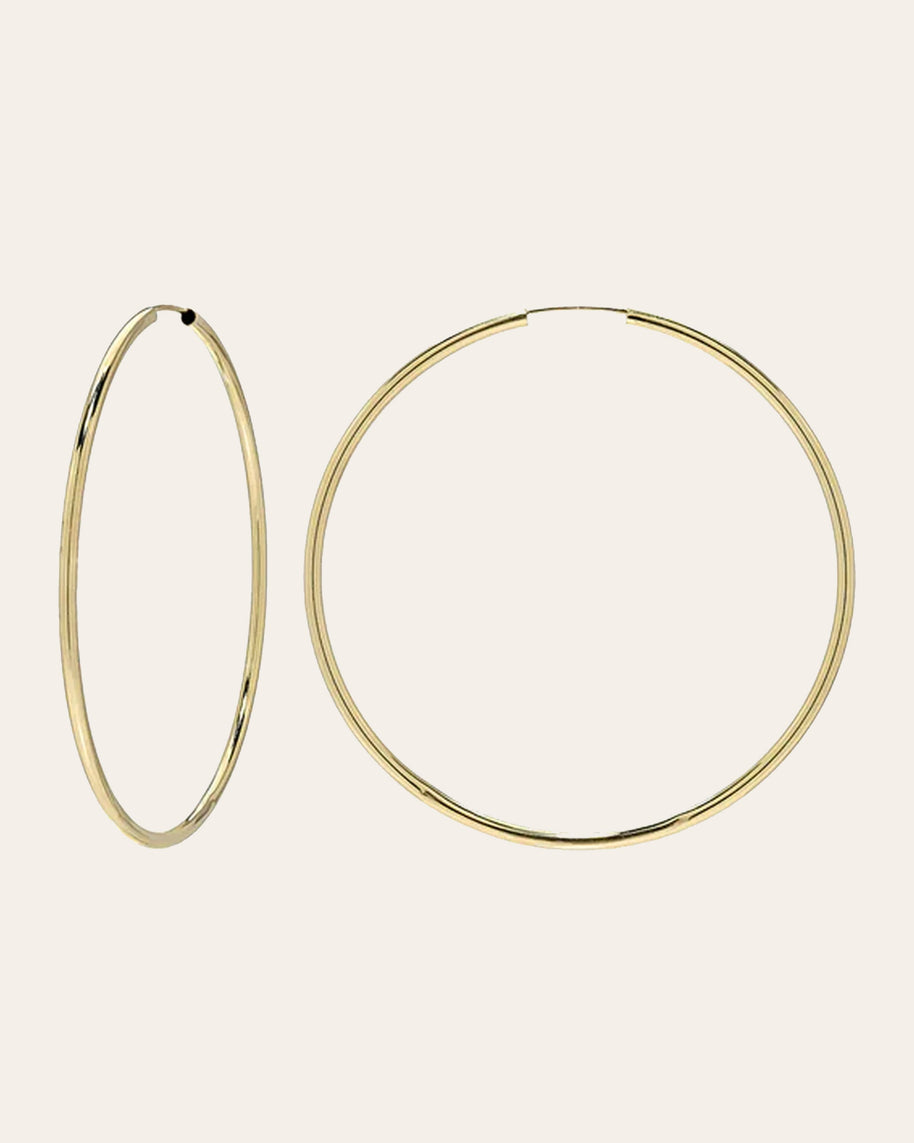 Zoe Lev 14k Gold Large Thread Hoop Earrings