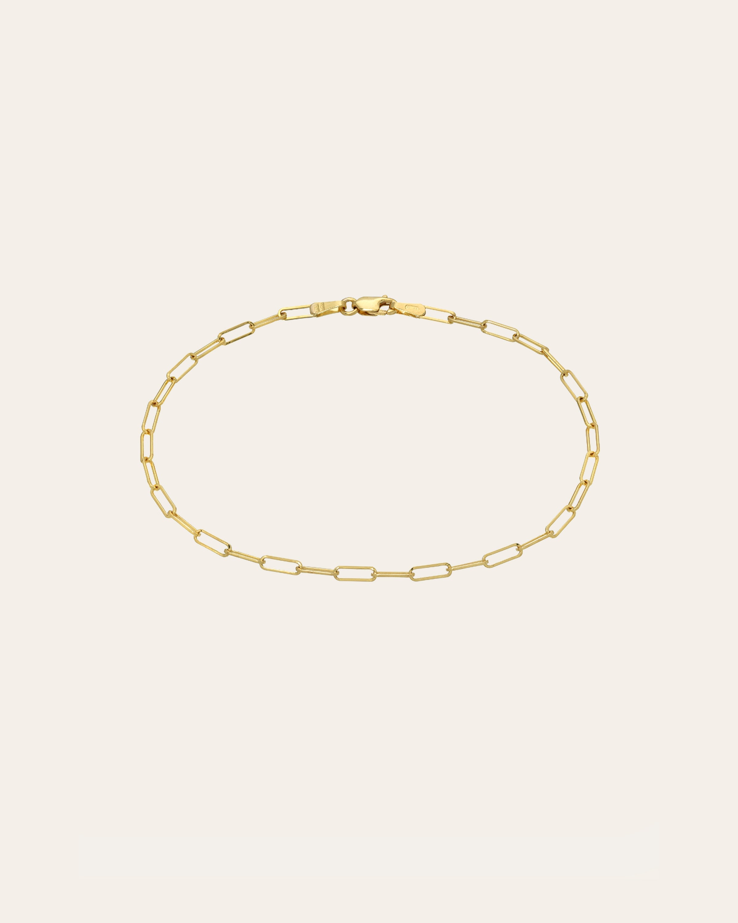 Zoe Lev 14k Gold Open Link Chain Anklet