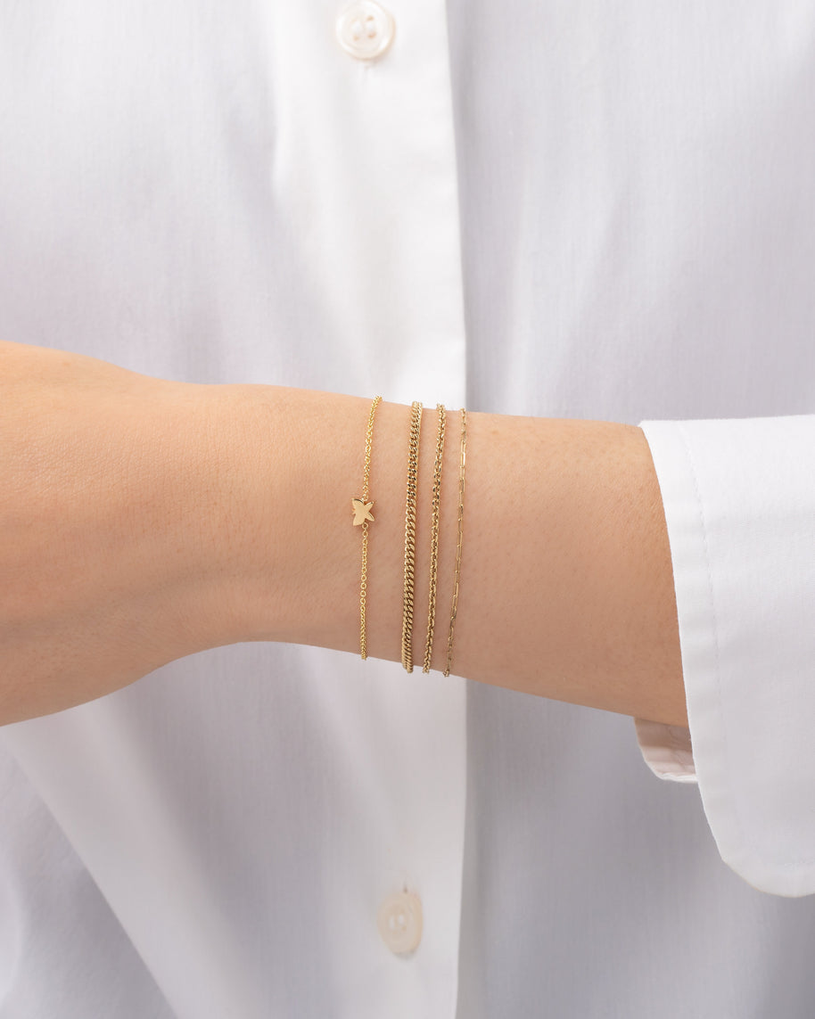 Zoe Lev 14k Gold Tiny Butterfly Bracelet