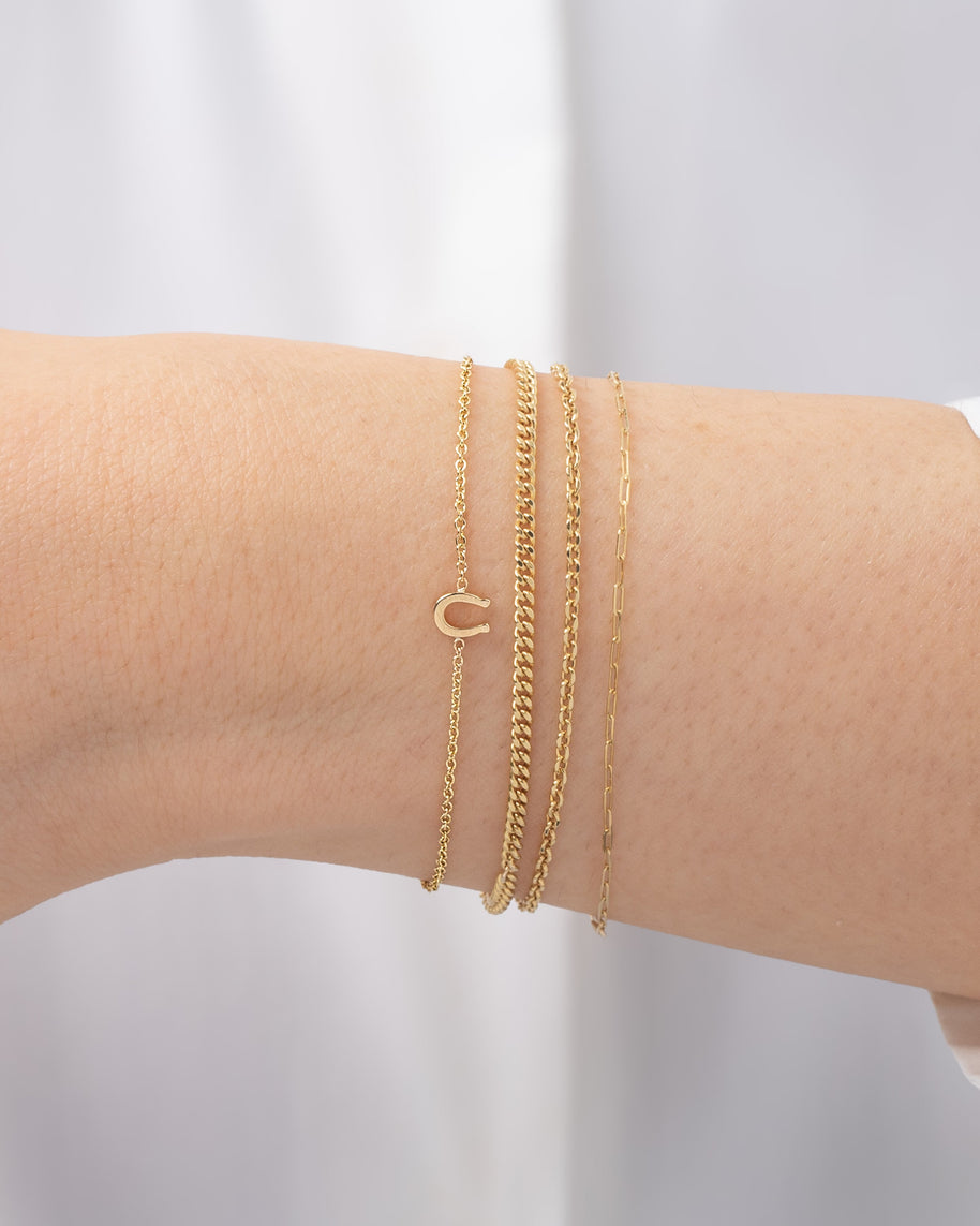 Zoe Lev 14k Gold Tiny Horseshoe Bracelet