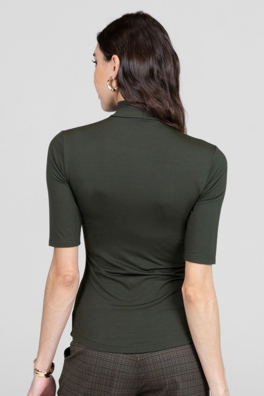 KiraGrace GRACE MOCKNECK TEE: LODEN