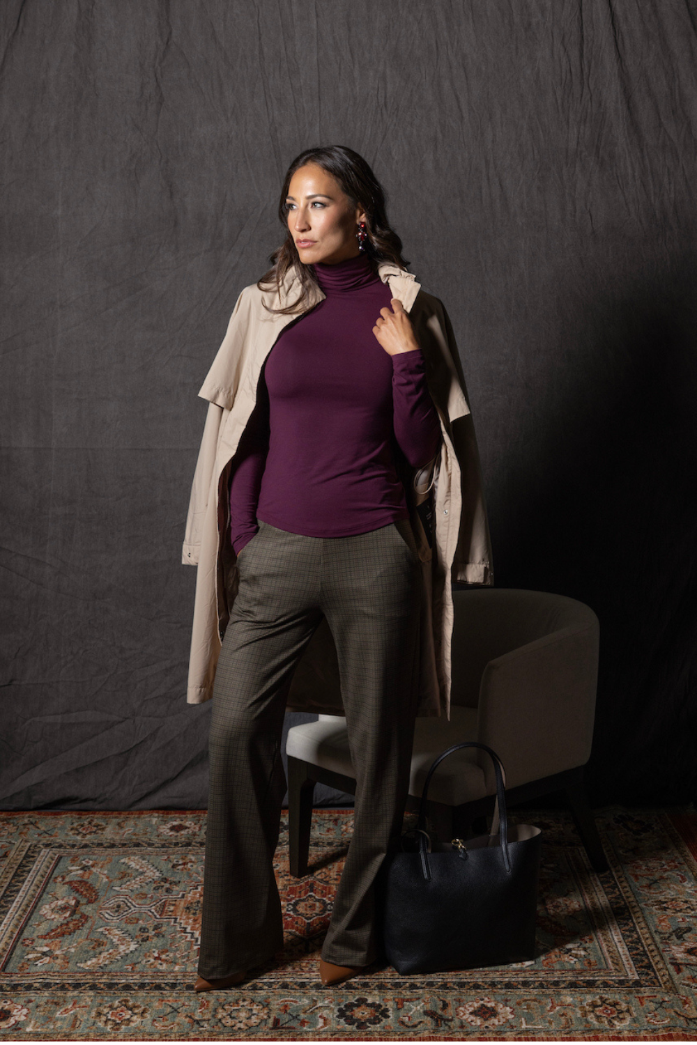 KiraGrace GRACE TURTLENECK: BURGUNDY