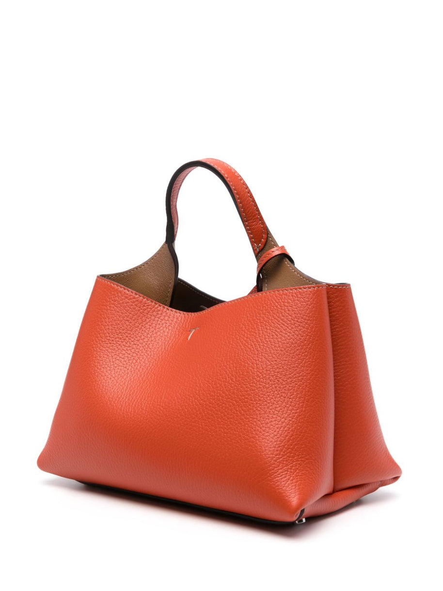 Tod's T Timeless Micro Leather Tote Bag - Orange