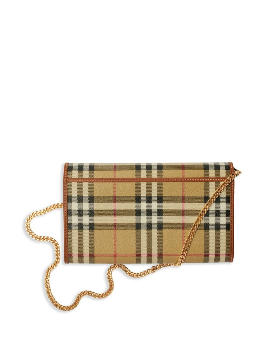 Burberry Hannah Wallet On Chain - Beige