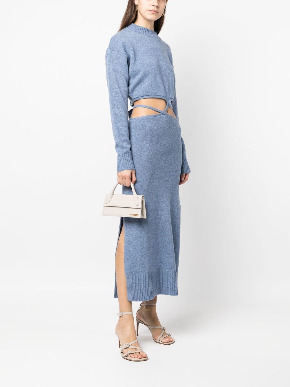 JACQUEMUS Le Chiquito Long Handbag In Grey