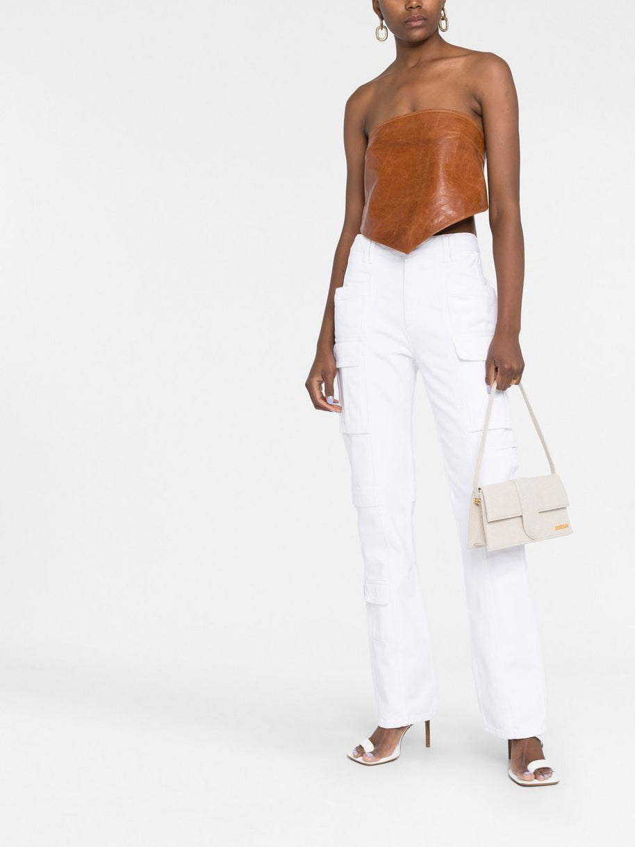 Jacquemus Le Bambino Long Linen Shoulder Bag