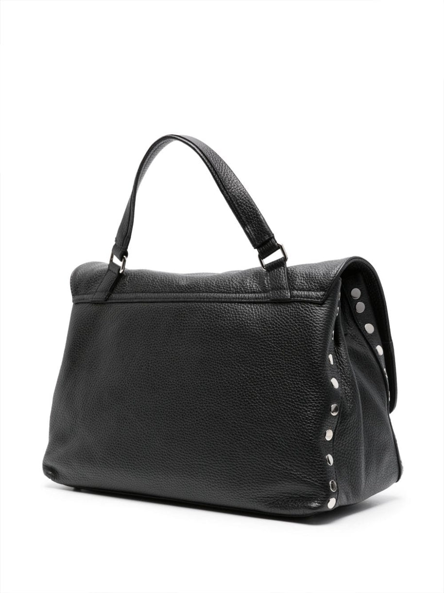 Zanellato Postina Daily Medium Leather Handbag - Black