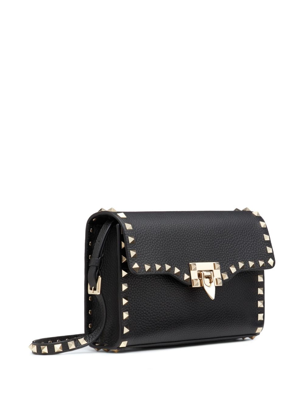 Valentino Garavani Rockstud Small Leather Shoulder Bag - Black