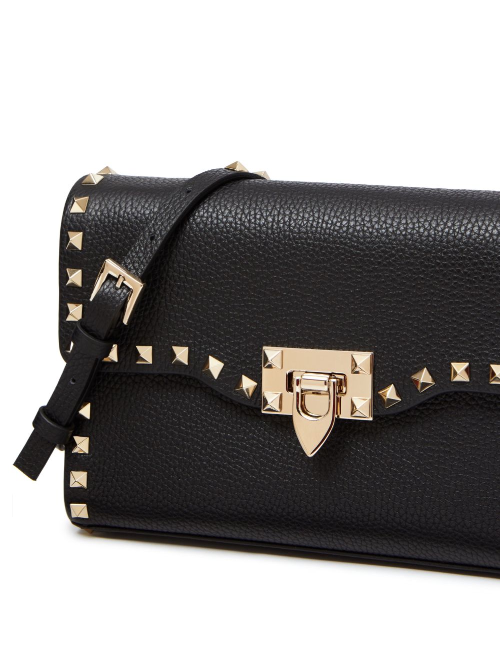 Valentino Garavani Rockstud Small Leather Shoulder Bag - Black