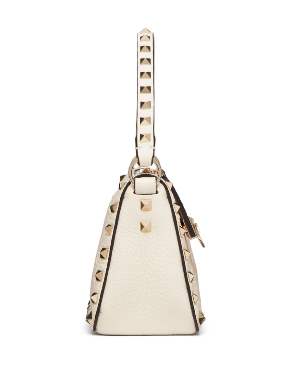 Valentino Garavani Rockstud Small Leather Shoulder Bag - Ivory