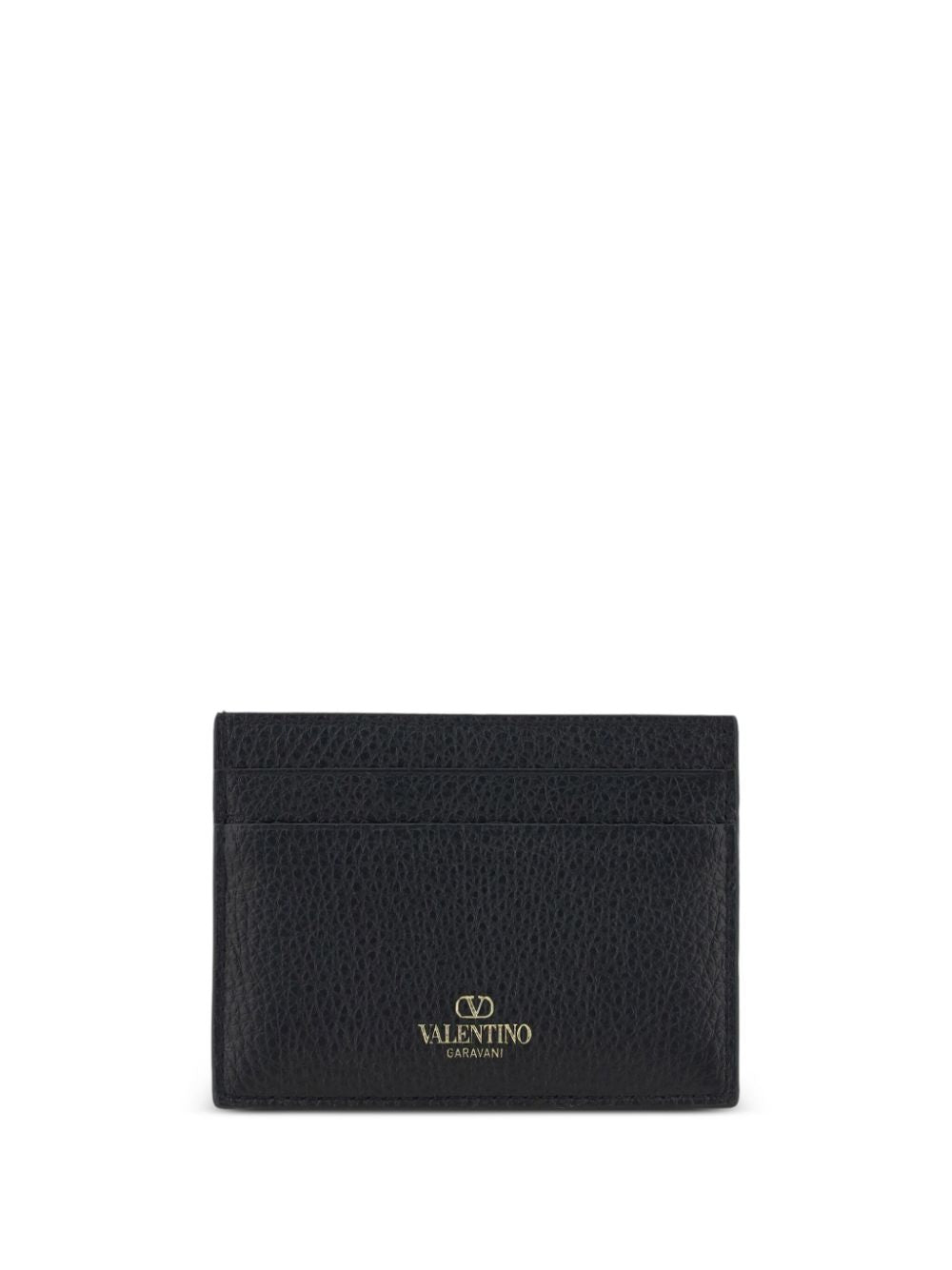 Valentino Garavani Rockstud Leather Card Case - Black