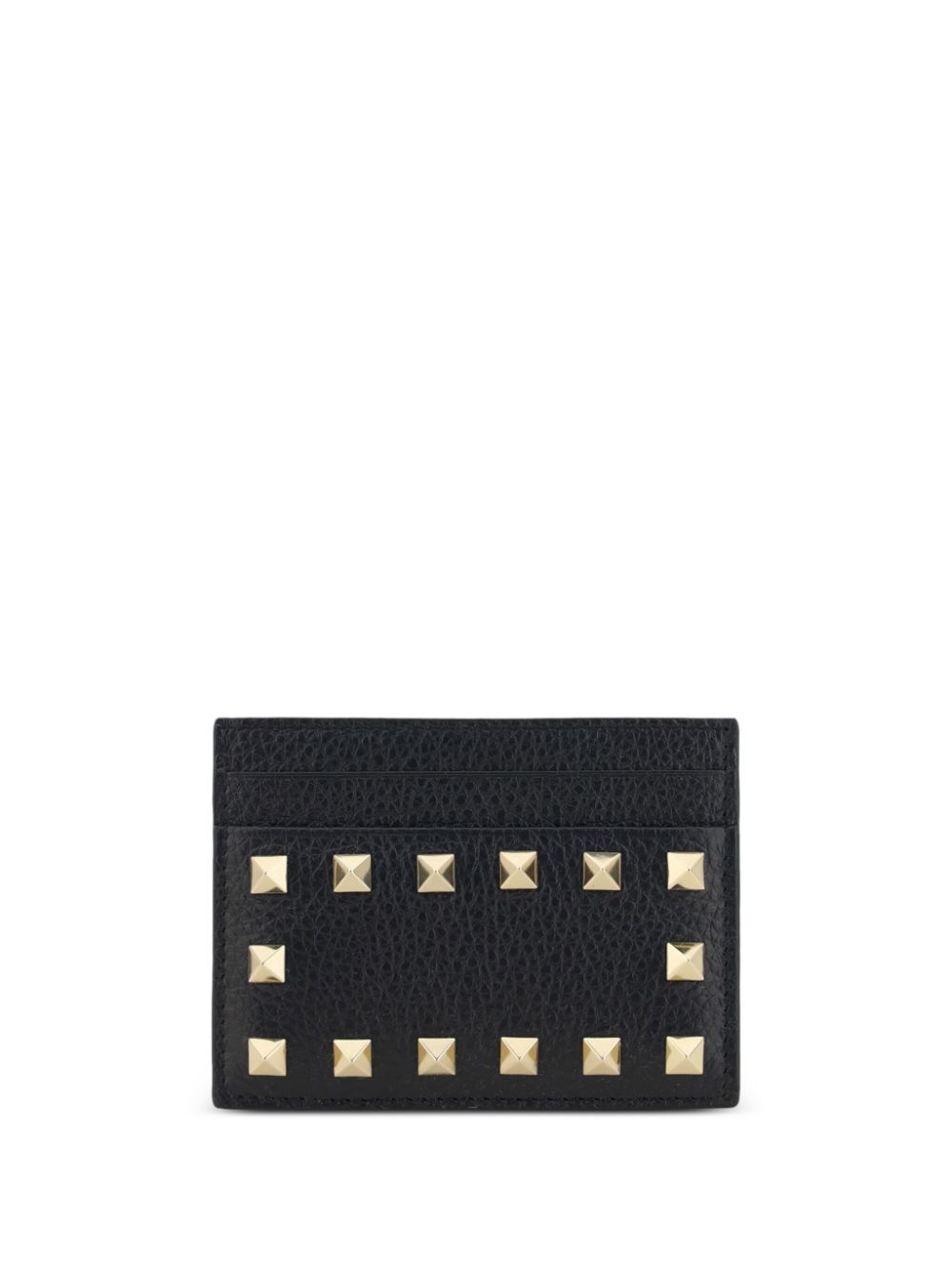 Valentino Garavani Rockstud Leather Card Case - Black