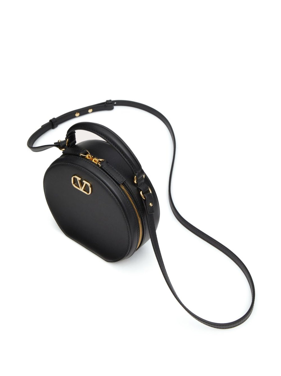 Valentino Garavani VLogo Signature Leather Mini Bag - Black