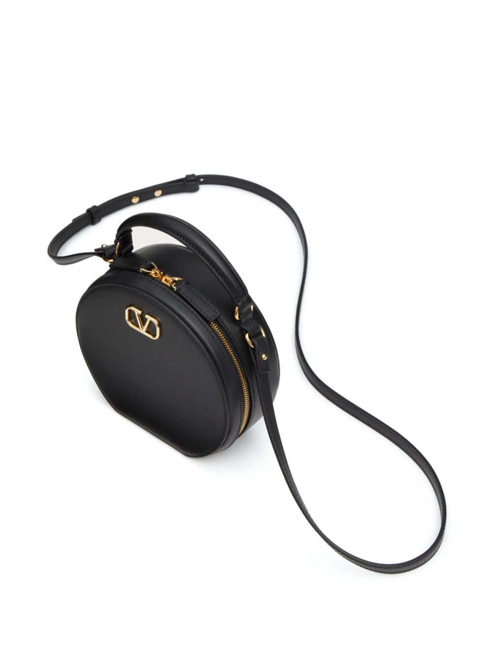 Valentino Garavani VLogo Signature Leather Mini Bag - Black