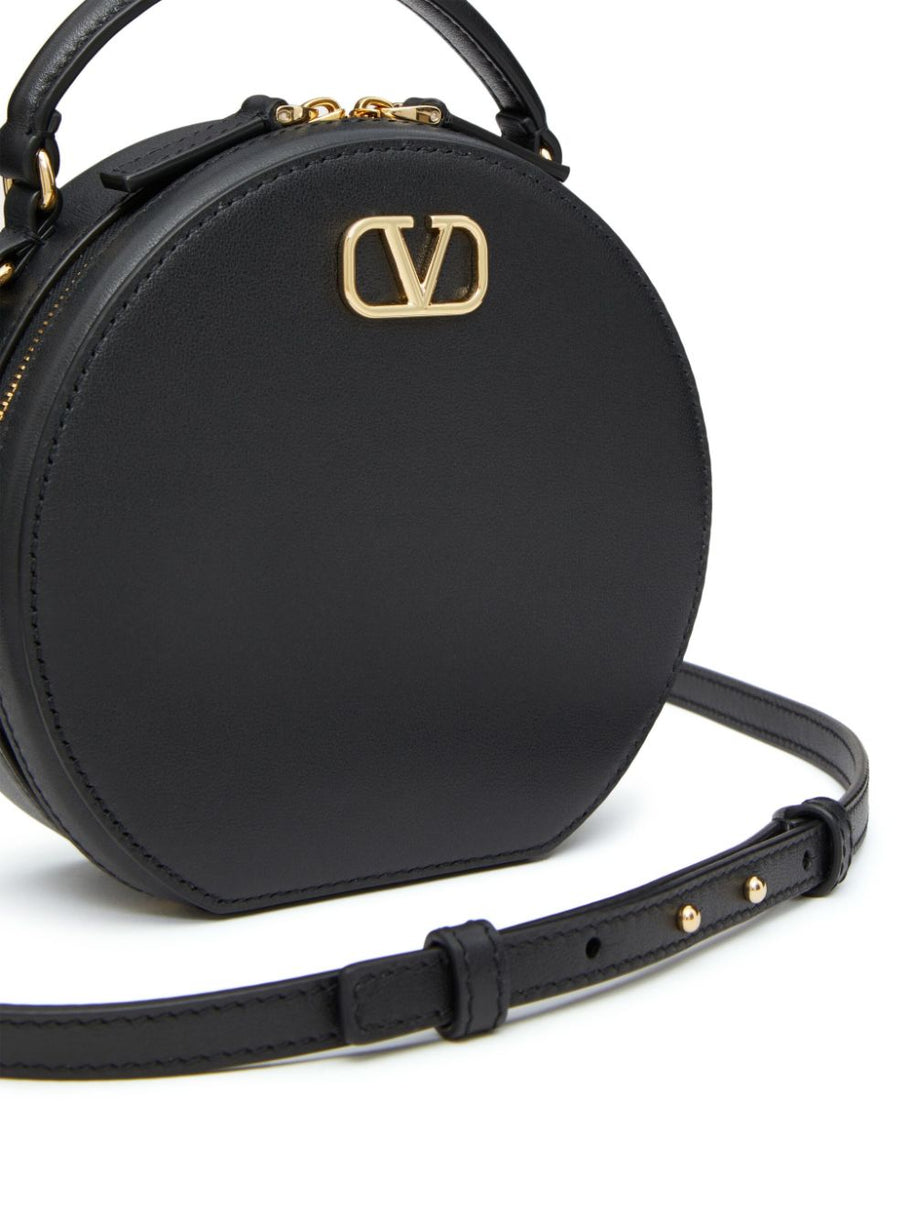 Valentino Garavani VLogo Signature Leather Mini Bag - Black