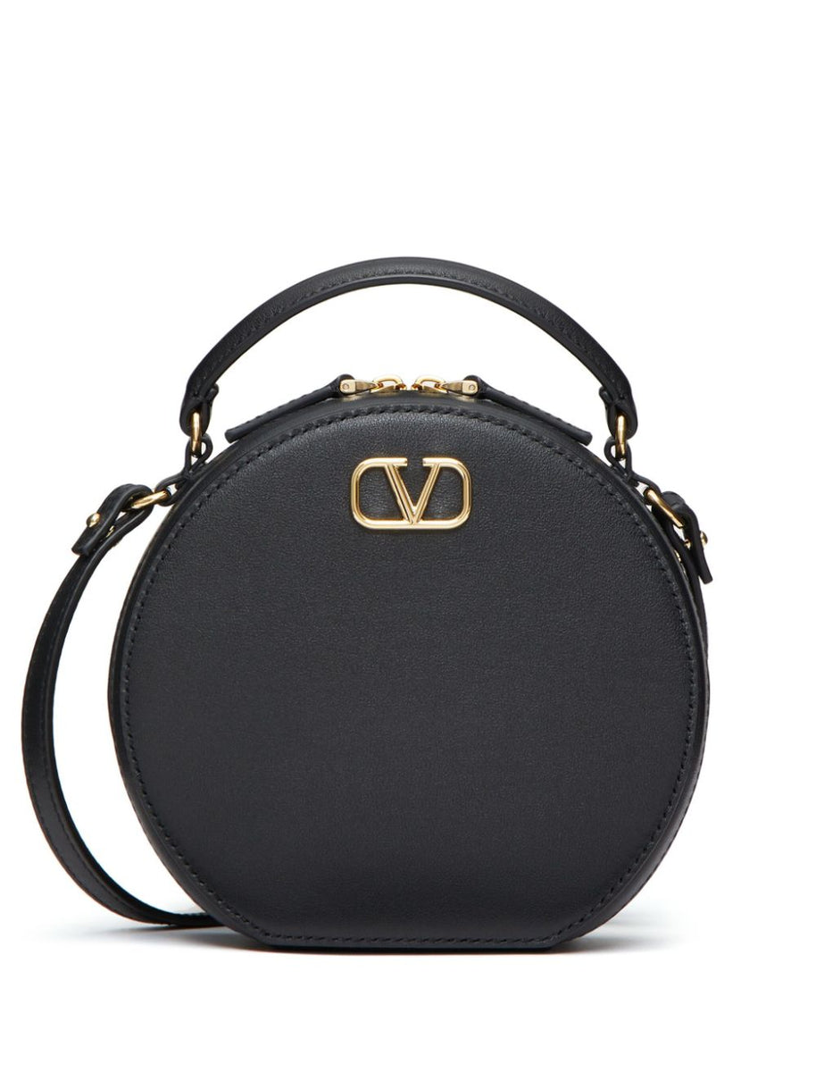 Valentino Garavani VLogo Signature Leather Mini Bag - Black