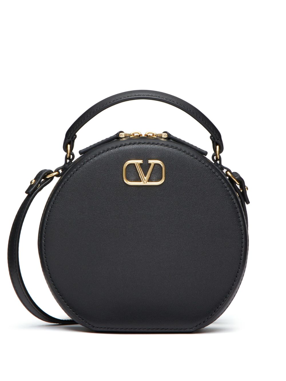 Valentino Garavani VLogo Signature Leather Mini Bag - Black