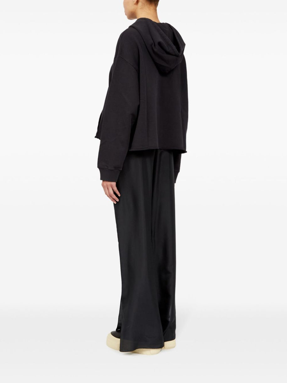 MM6 Maison Margiela Cotton Jearsey Hooded Sweatshirt in Black