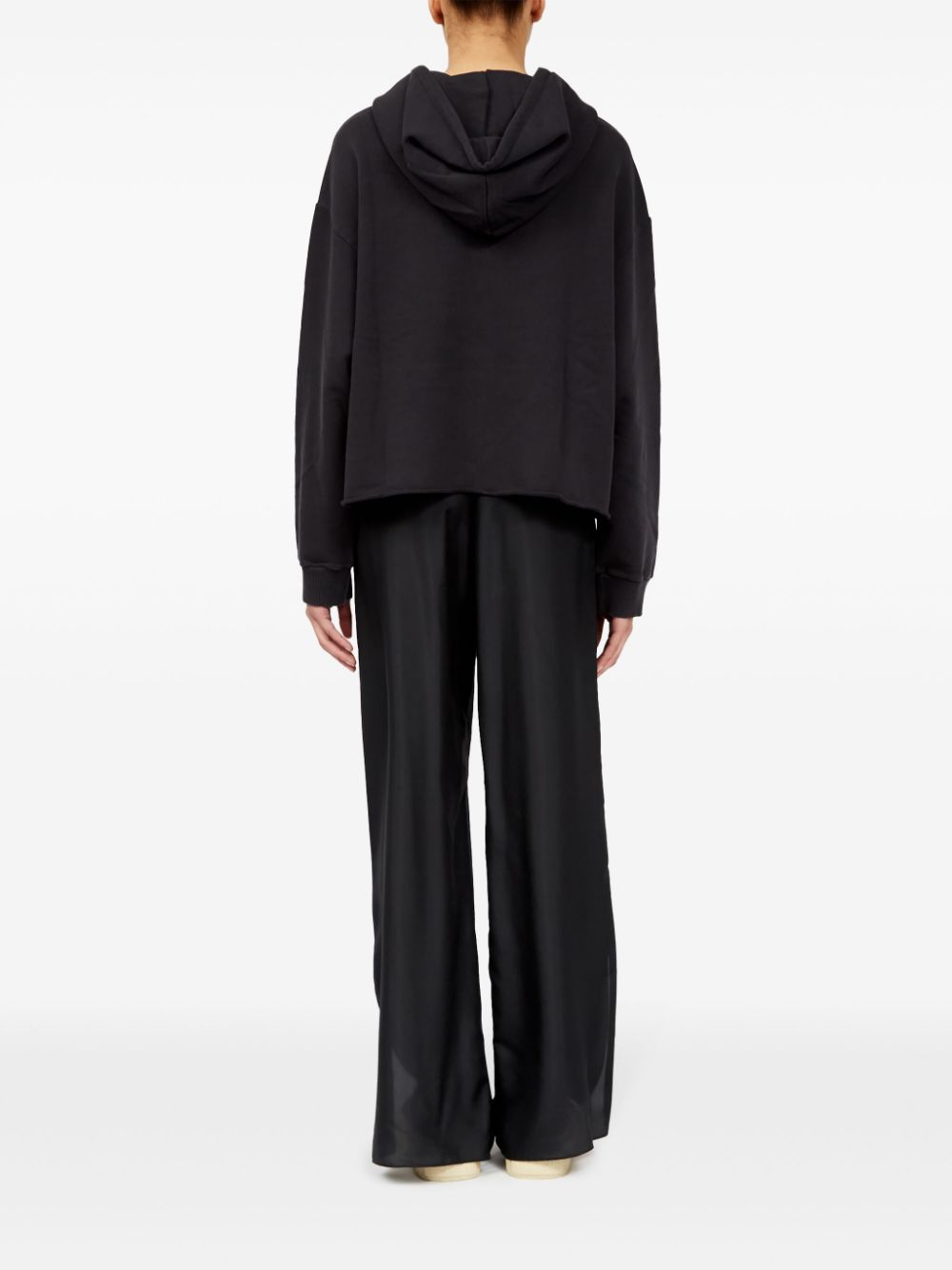MM6 Maison Margiela Cotton Jearsey Hooded Sweatshirt in Black