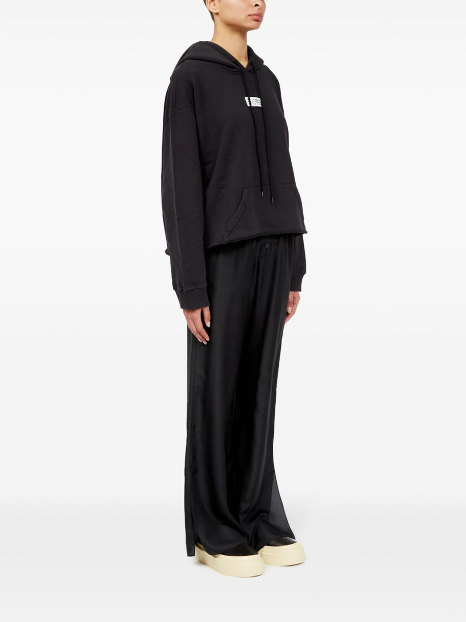 MM6 Maison Margiela Cotton Jearsey Hooded Sweatshirt in Black