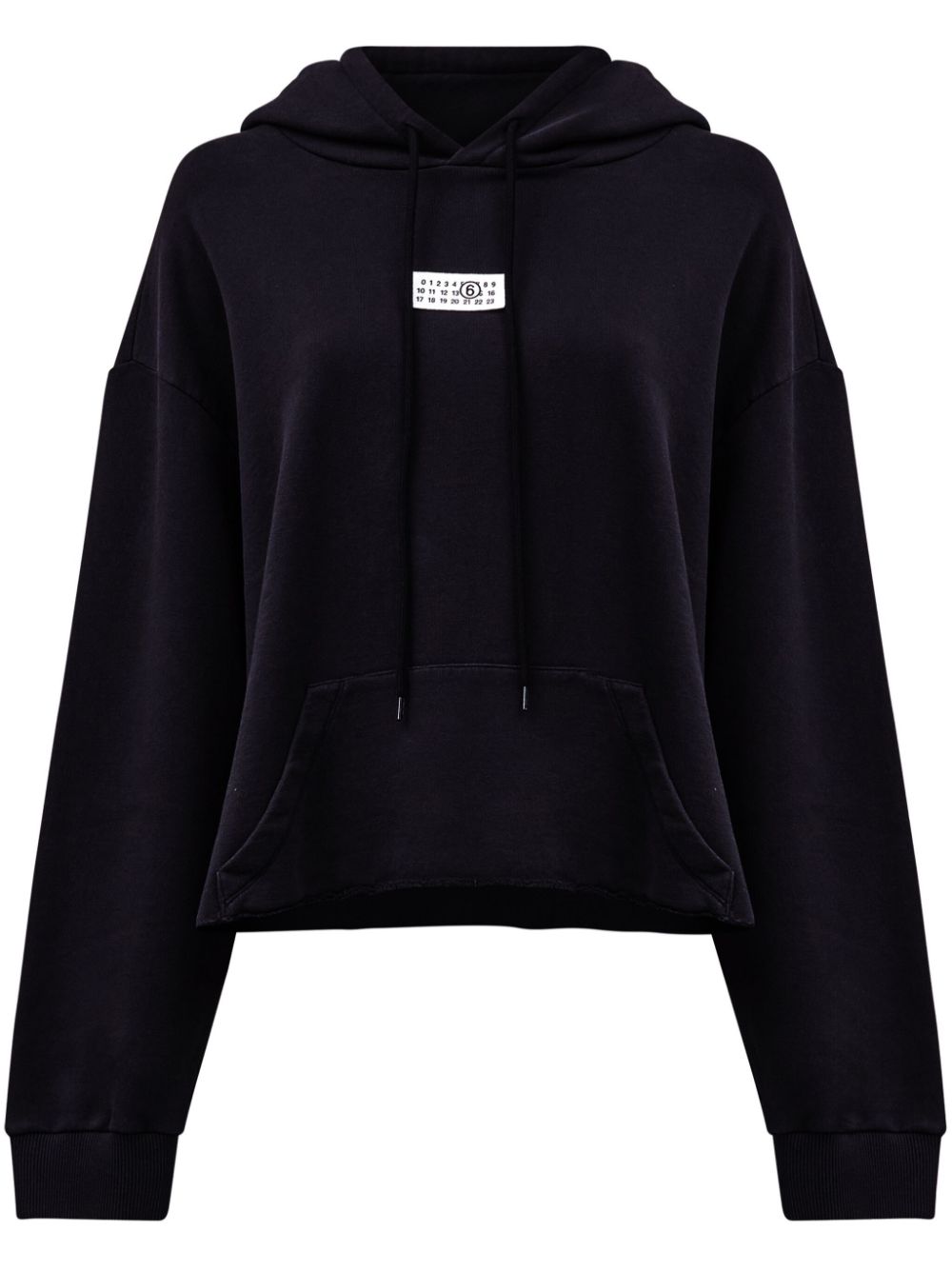 MM6 Maison Margiela Cotton Jearsey Hooded Sweatshirt in Black