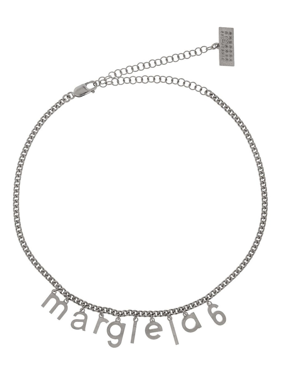 MM6 Maison Margiela Logo Necklace in Silver