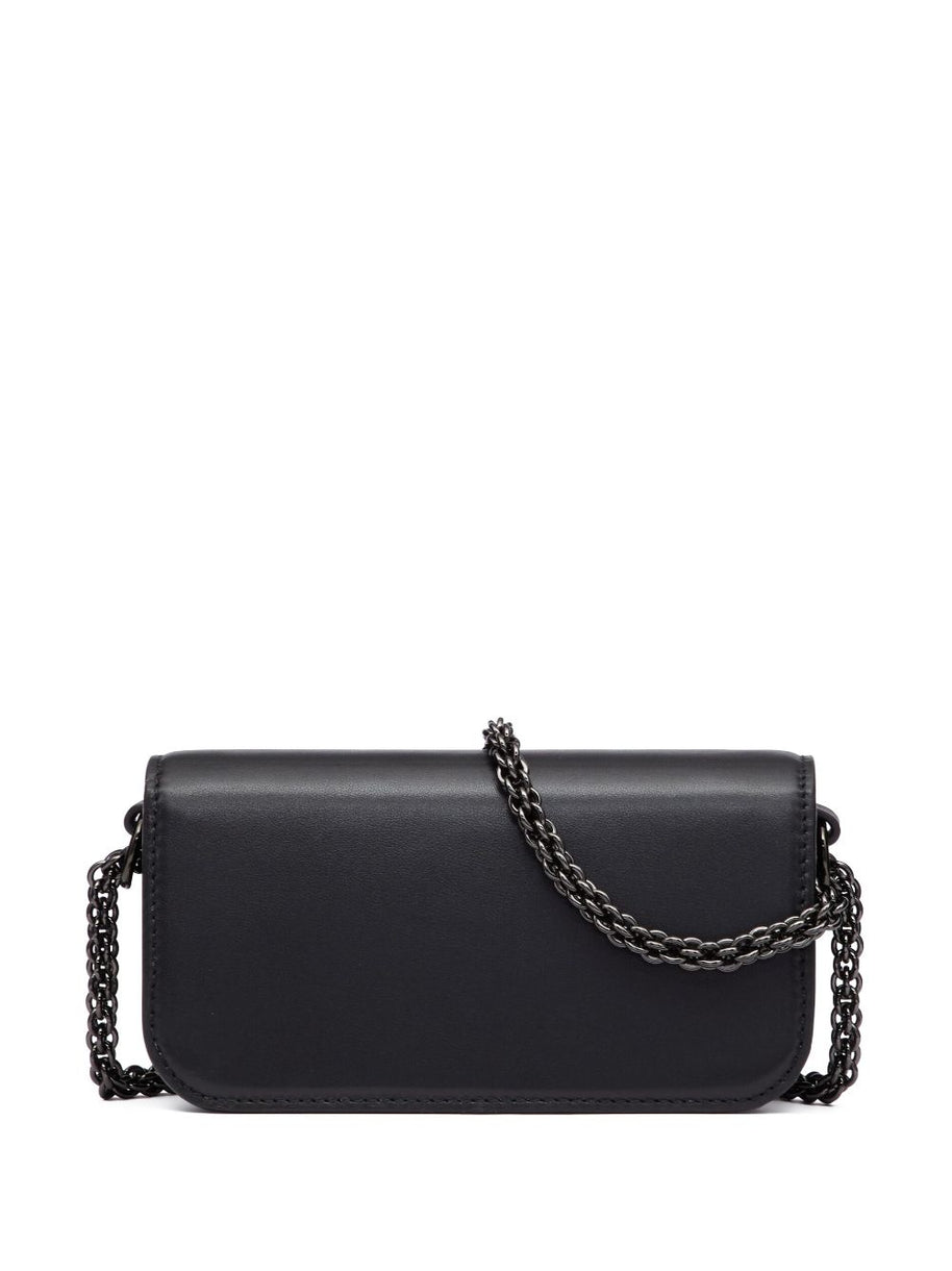 Valentino Garavani Locò Small Leather Shoulder Bag - Black