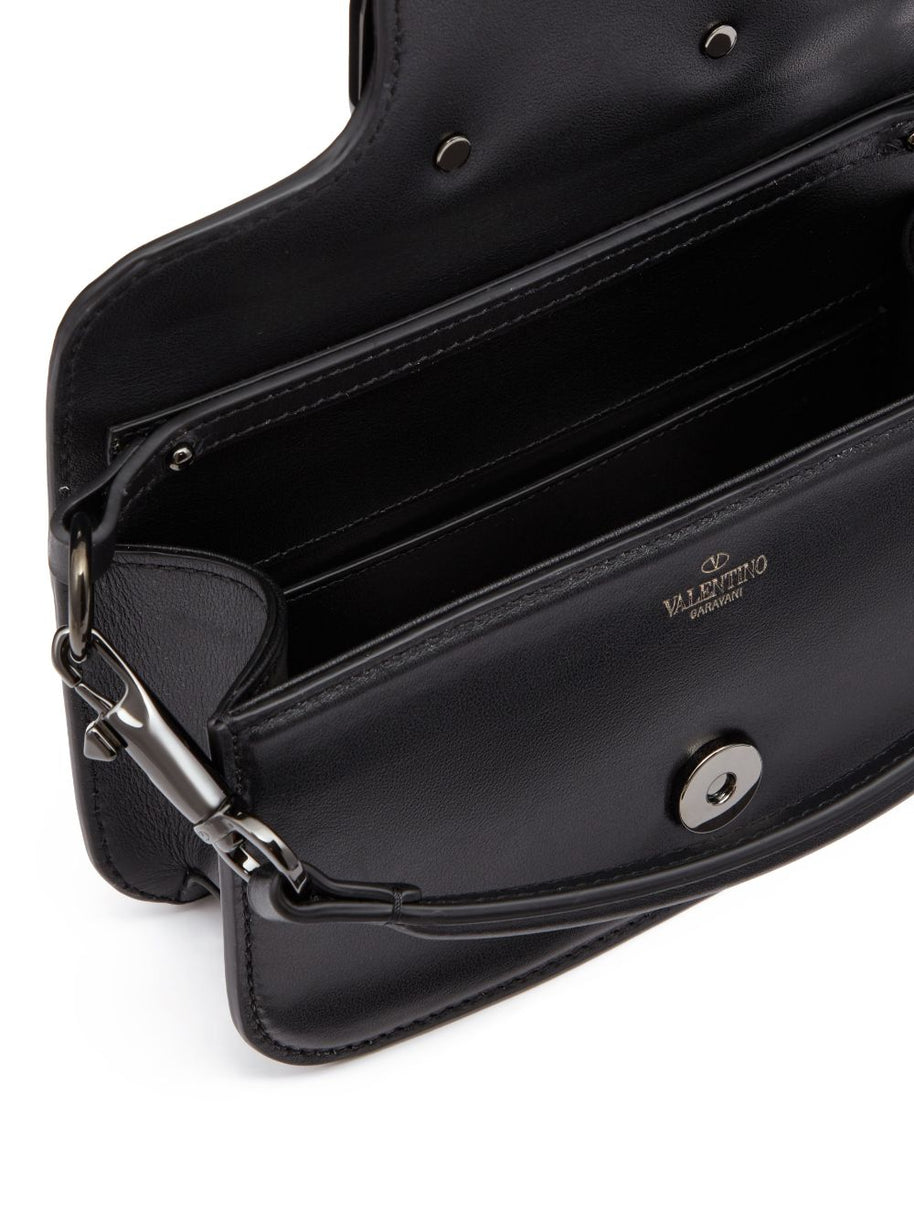 Valentino Garavani Locò Small Leather Shoulder Bag - Black