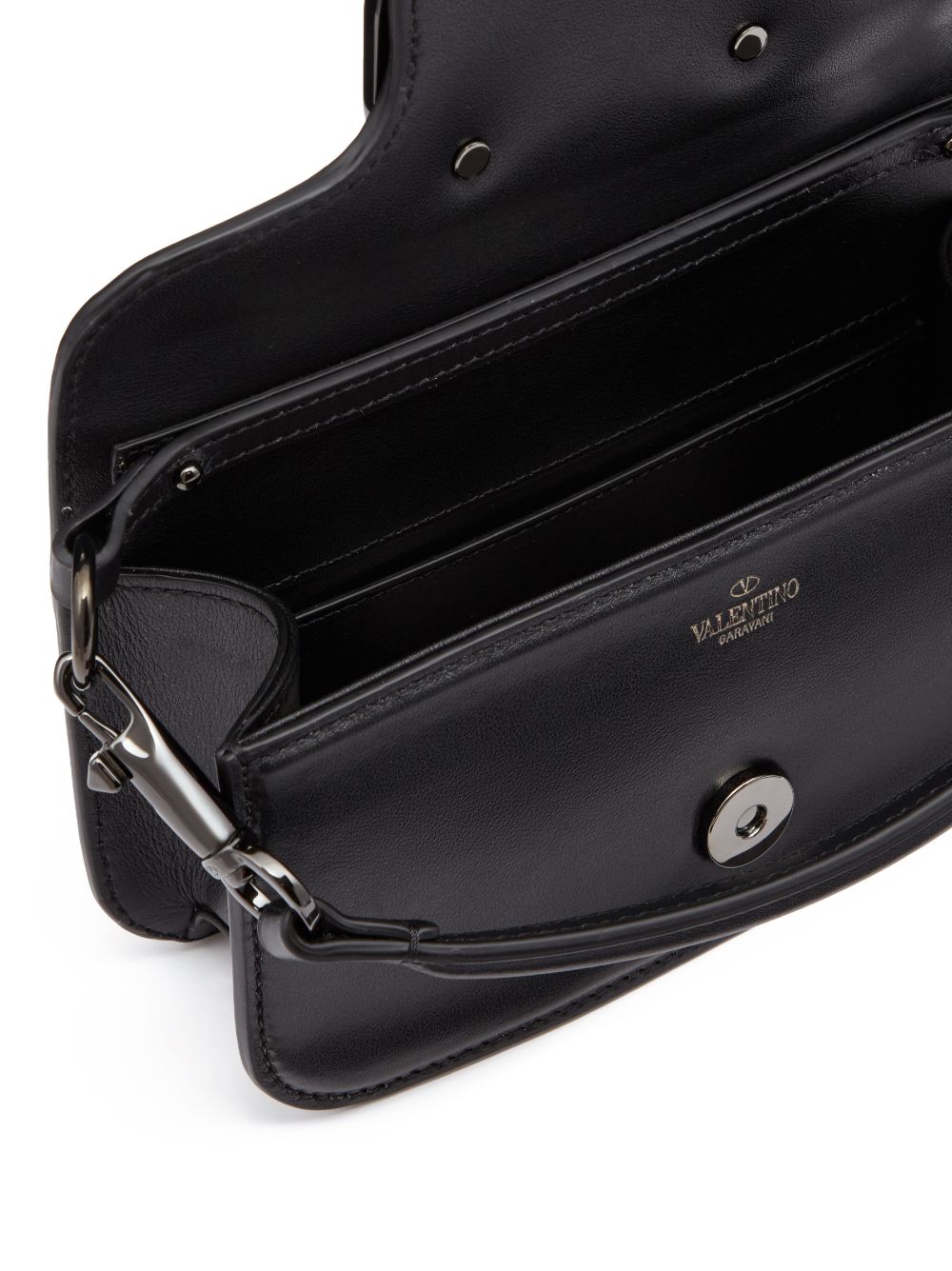Valentino Garavani Locò Small Leather Shoulder Bag - Black